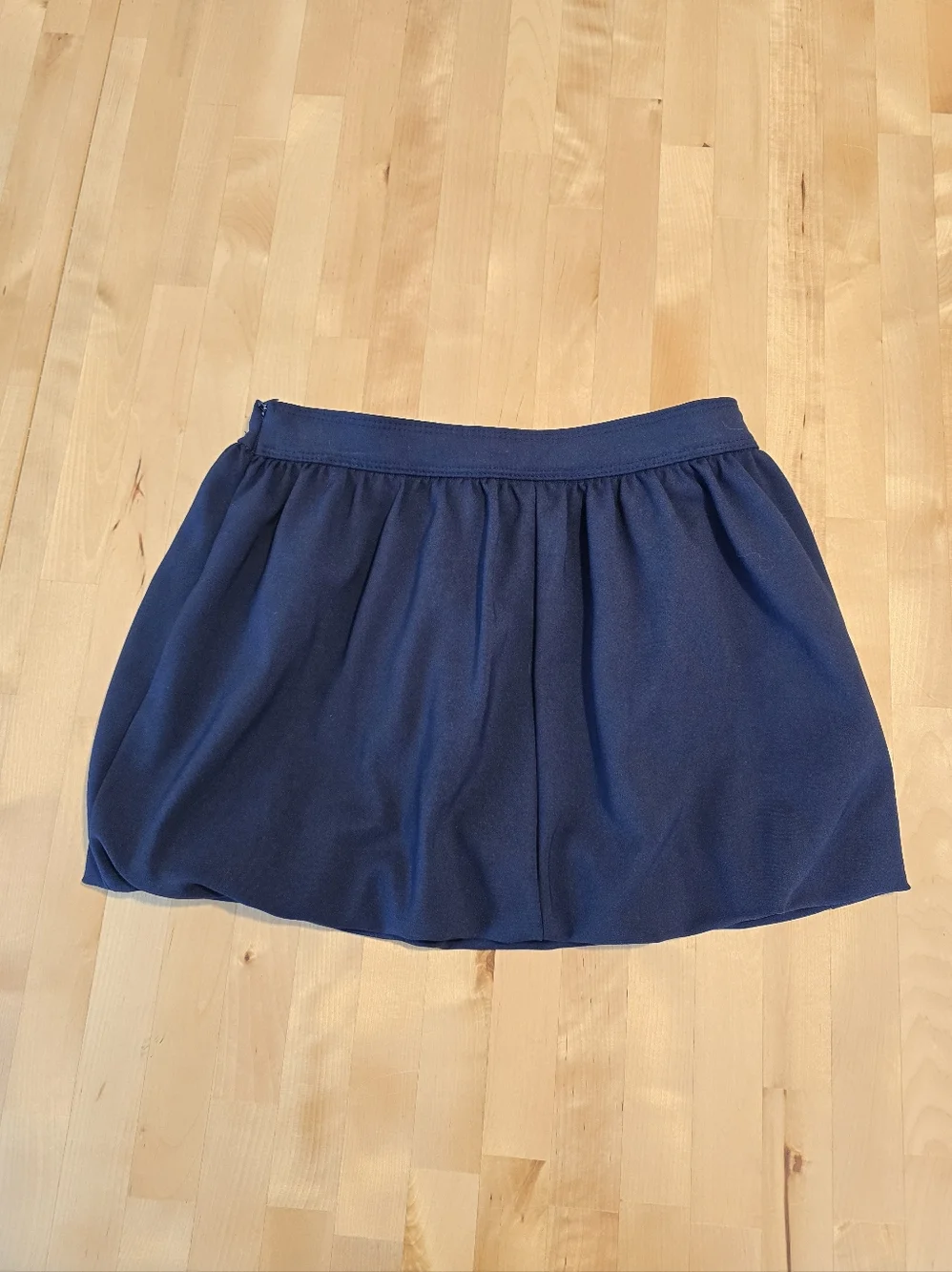 Zara Balloon Mini Skirt Navy Size 10 NWT